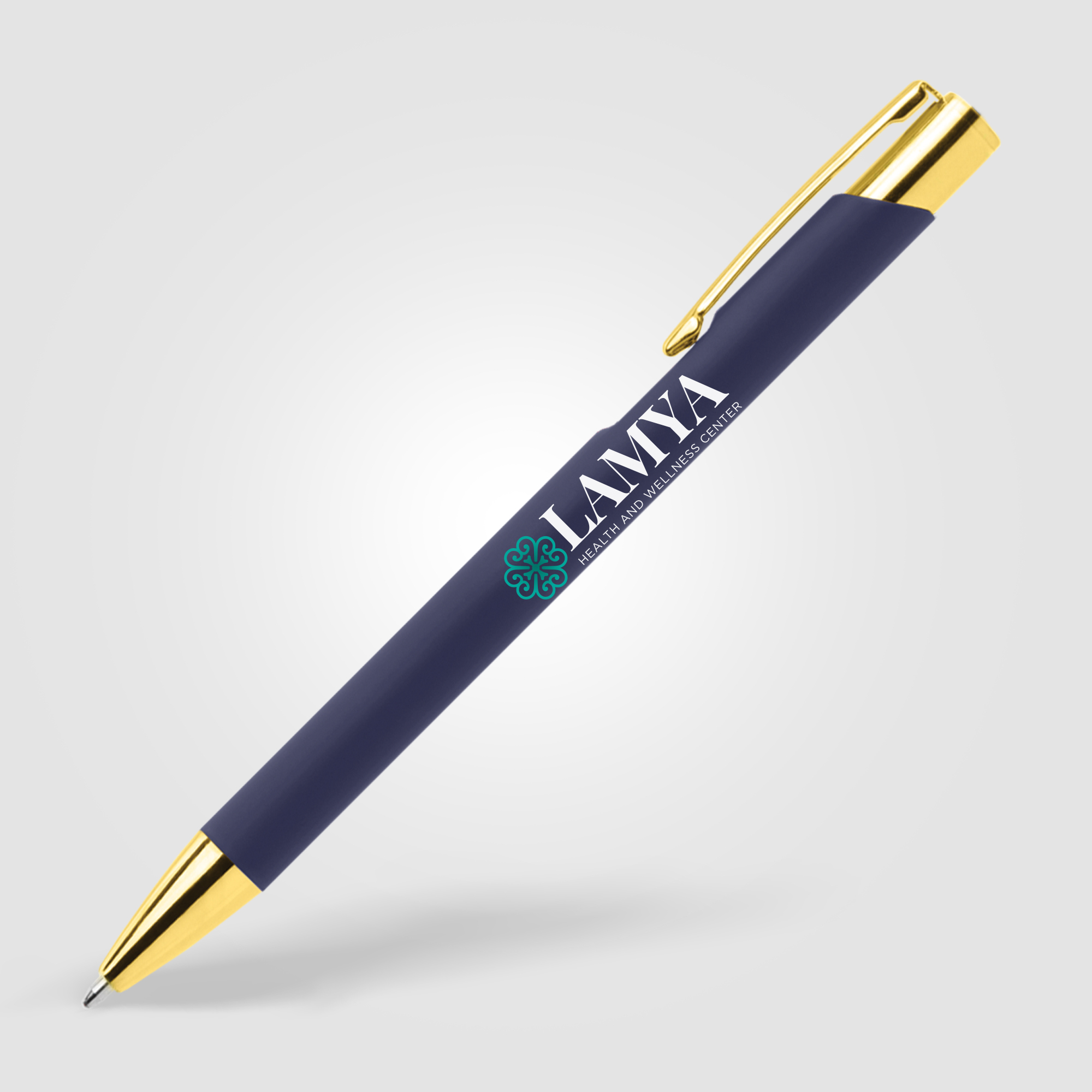 Stylo promotionnel - Crosby doré Bleu foncé